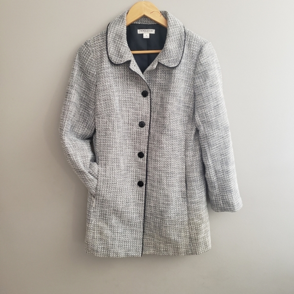 Vintage Pendleton blue plaid jacket 10 petite